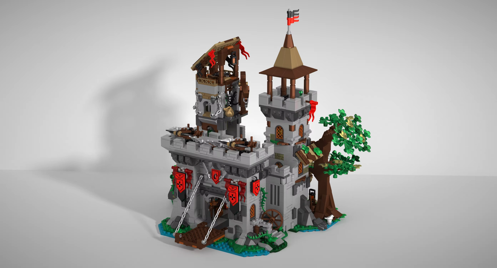 Friene 2568PCS Medieval Knight's Fortress Building Blocks Street View MOC Bricks Model Toys Sets Assembly Ornament Ideal Holiday Gifts