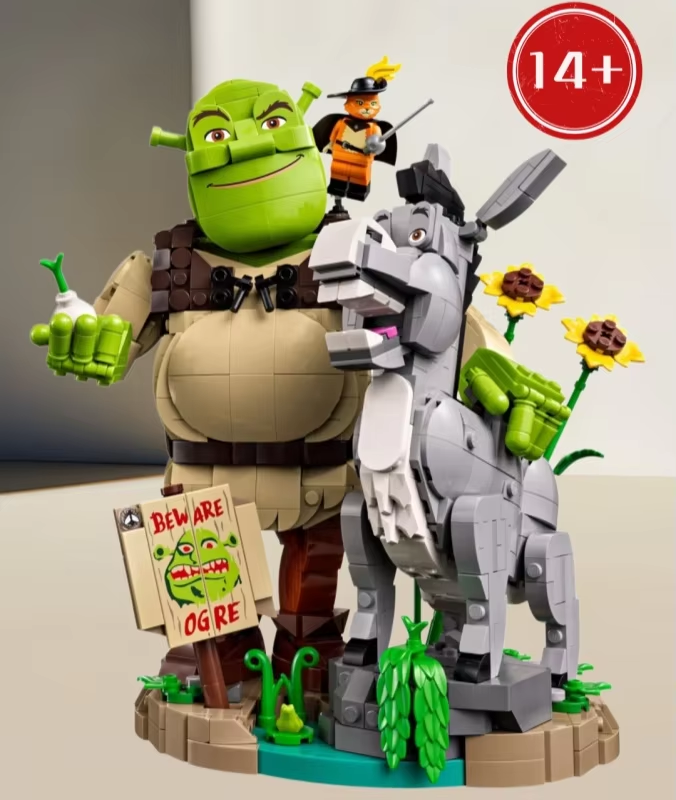 Friene HOTTOYS Fantasy Story Monster Donkey Kitten Character Building Blocks Kit DIY Assembly Model Bricks Toy Christmas Gifts