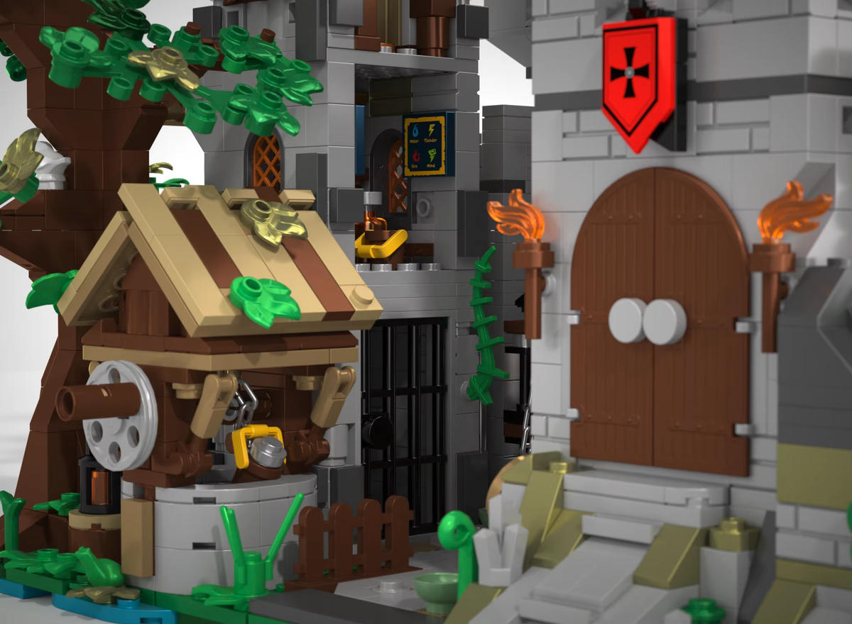 Friene 2568PCS Medieval Knight's Fortress Building Blocks Street View MOC Bricks Model Toys Sets Assembly Ornament Ideal Holiday Gifts