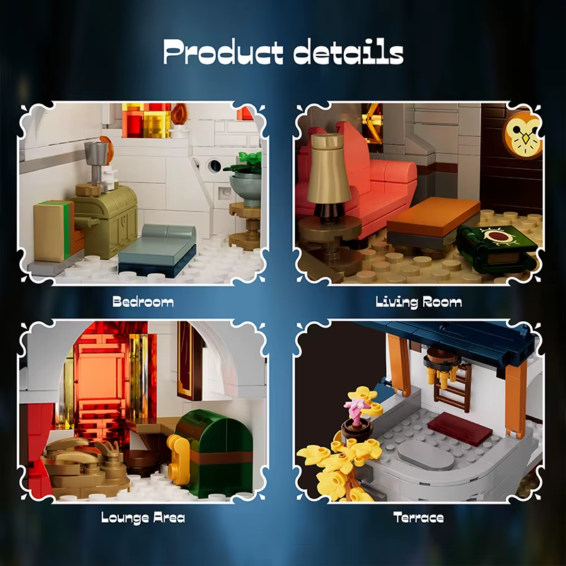 Technical 1410PCS Magic Owl House Building Blocks Kits Assembly Street View Bricks Mystic Forest Castle Toys Sets Creative Gifts For Birthday Halloween Christmas