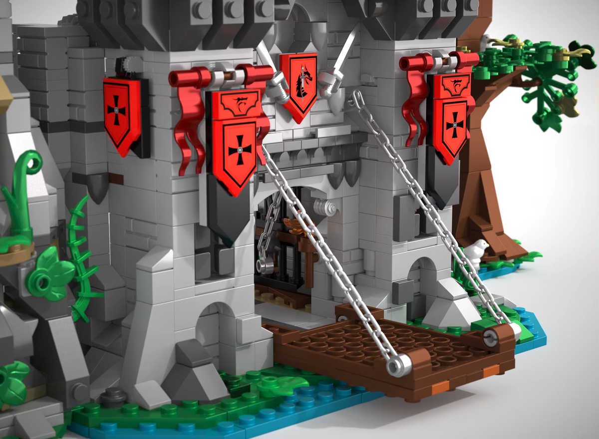 Friene 2568PCS Medieval Knight's Fortress Building Blocks Street View MOC Bricks Model Toys Sets Assembly Ornament Ideal Holiday Gifts