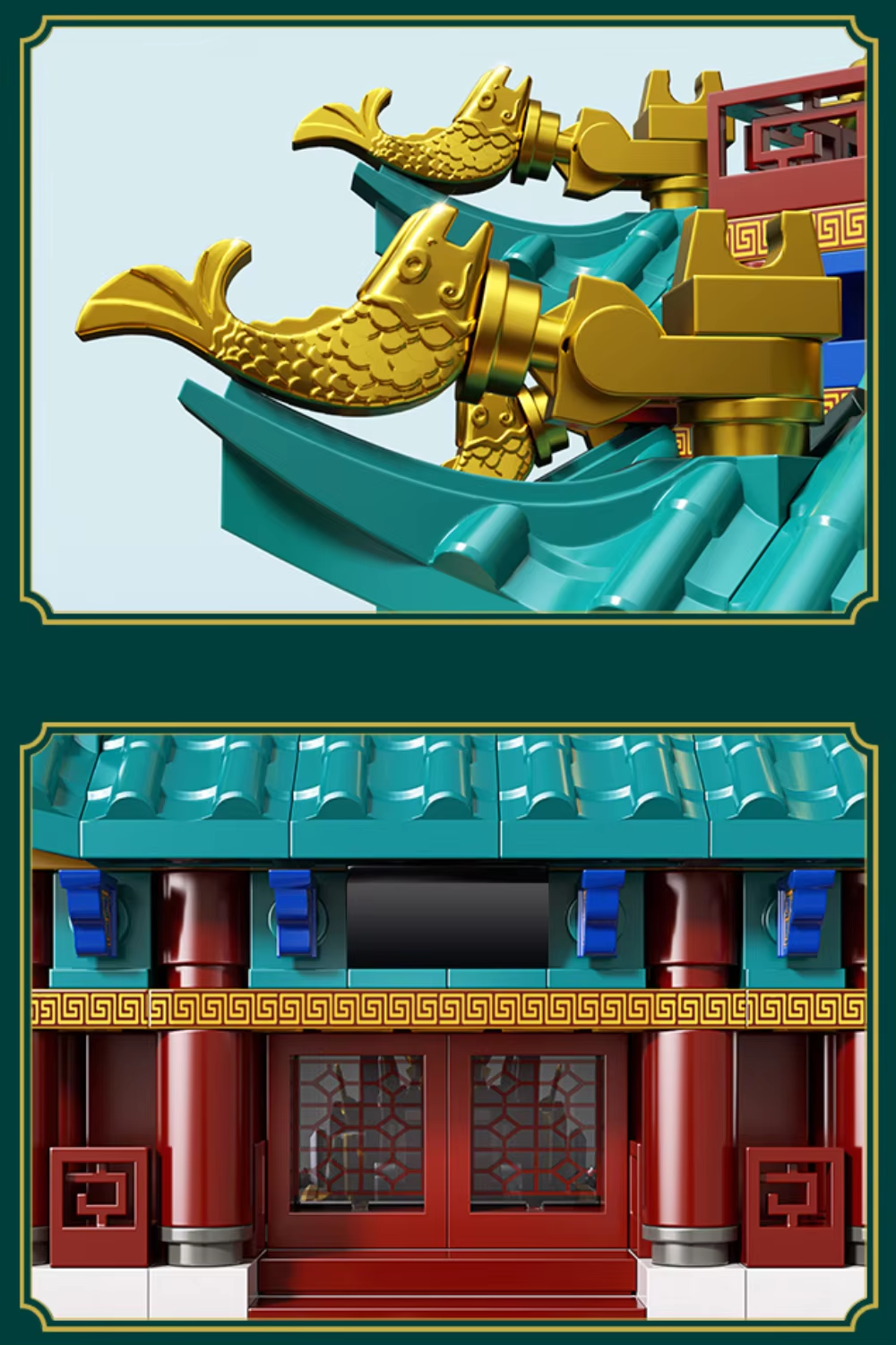 Friene KAVOWORLD 2453PCS Chinese Dragon Boat Building Bricks Model Traditional Architecture STEM Toy Ideal Gift for Office Home Decor