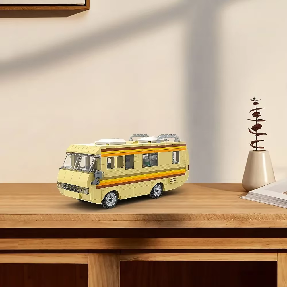 Technical 360Pcs Movie MOC Breaking Bad RV Bus Car Model Building Blocks Edacational Brick Toys for Children Birthday Gift
